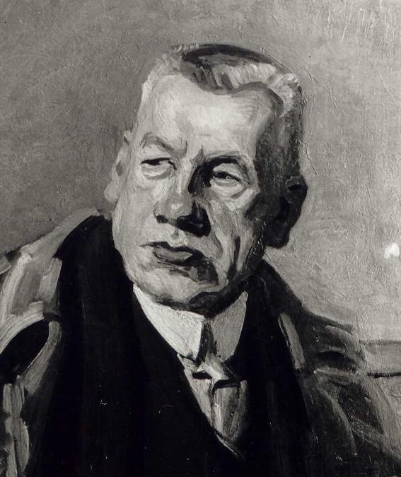 Stanisaw Lentz. Detail (zelfportret met de eerwaarde Mrozowski) door Stanisaw Lentz