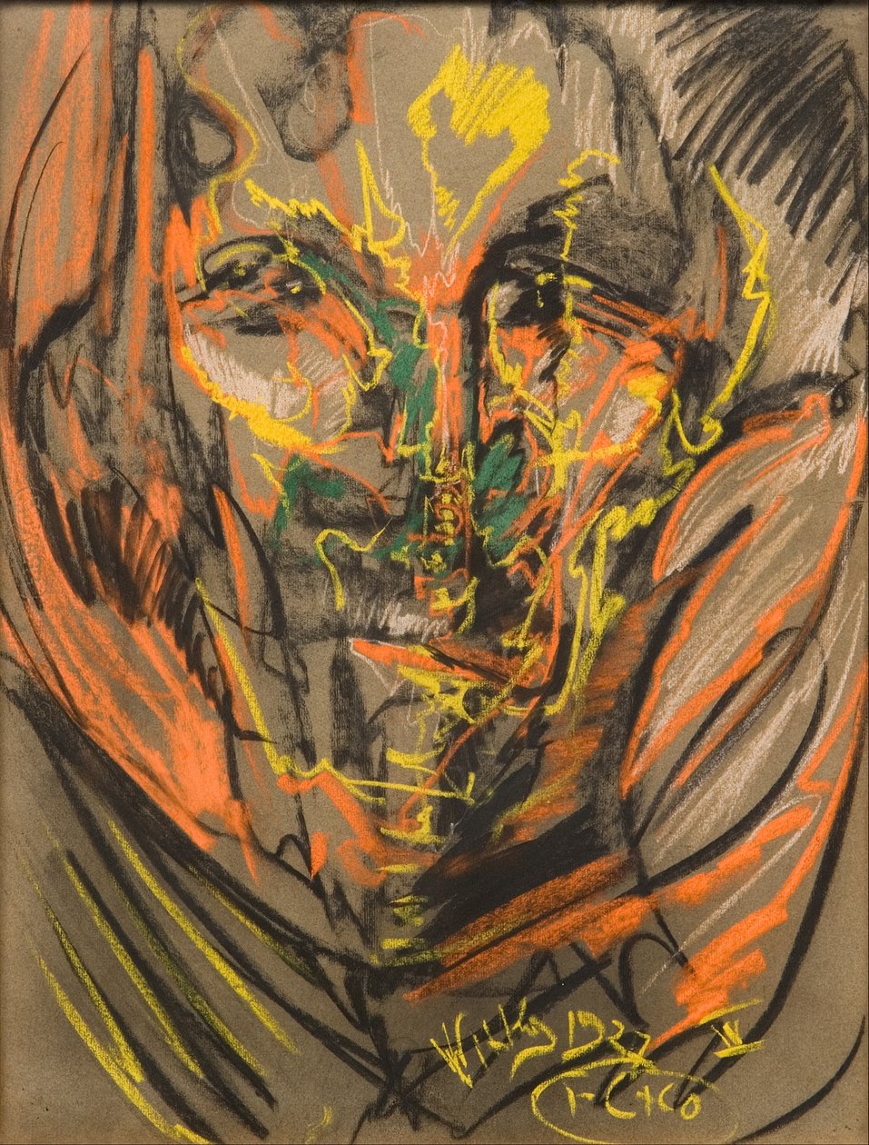 Portret van Helena Białynicka-Birula door Stanislaw Ignacy Witkiewicz