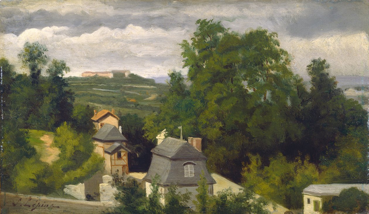 Uitzicht op de buitenwijken van Caen, 1872-75 door Stanislas Victor Edouard Lepine