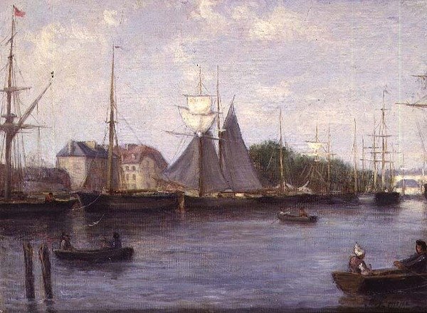 Uitzicht op Caen door Stanislas Victor Edouard Lepine