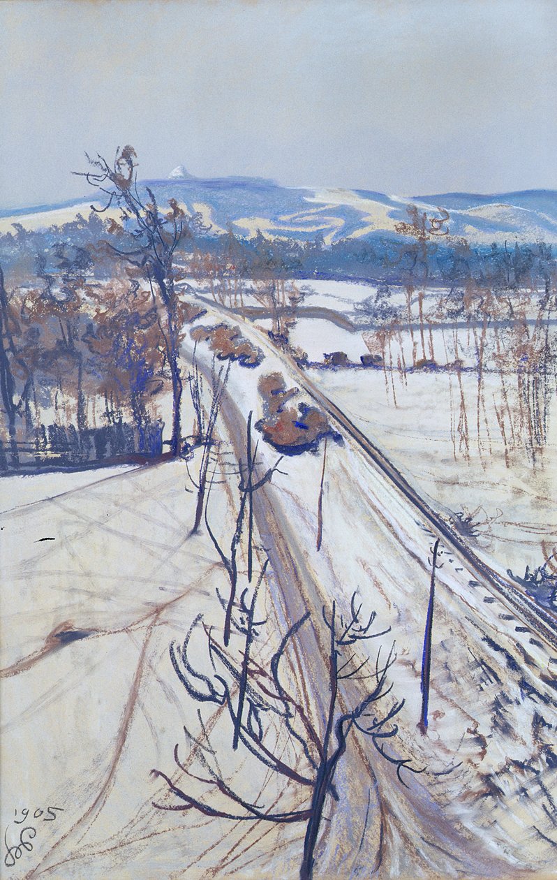 Winterlandschap, 1905 door Stanislaw Wyspianski