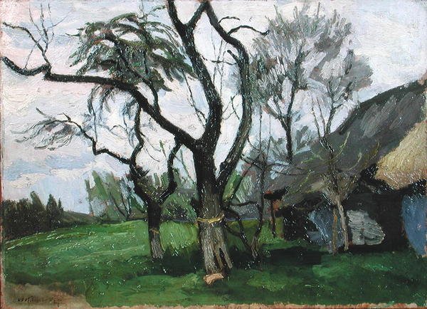 Landschap van Wola Radziszowska door Stanislaw Kamochi