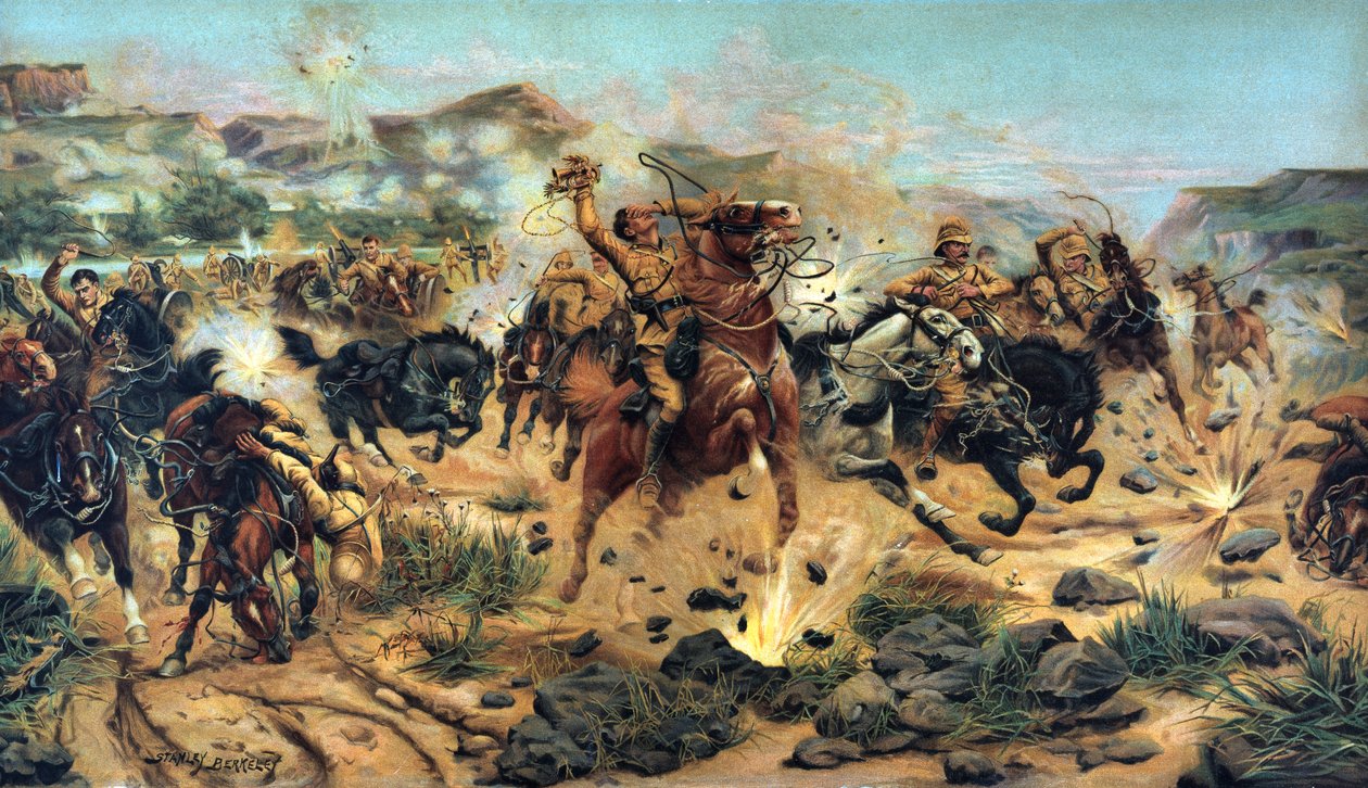 Het redden van de kanonnen bij Colenso, 1899 door Stanley Berkeley