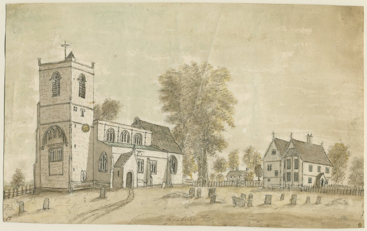 Hanbury Kerk door Stebbing Shaw