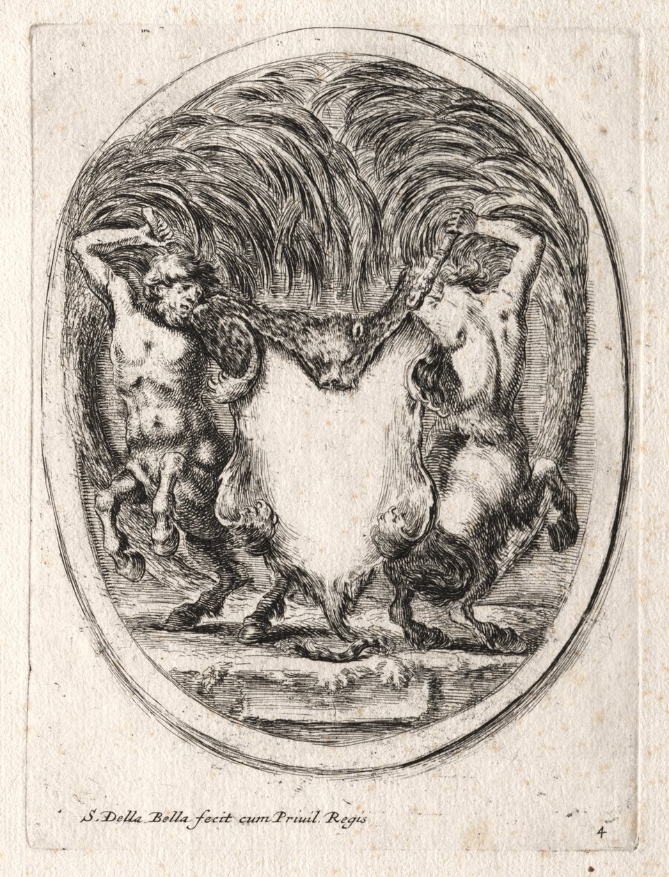 Nieuw Model voor een Cartouche door Stefano della Bella
