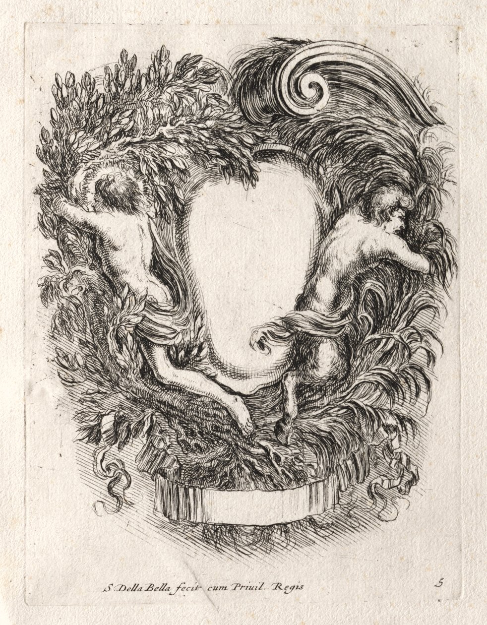 Nieuw Model voor een Cartouche door Stefano della Bella