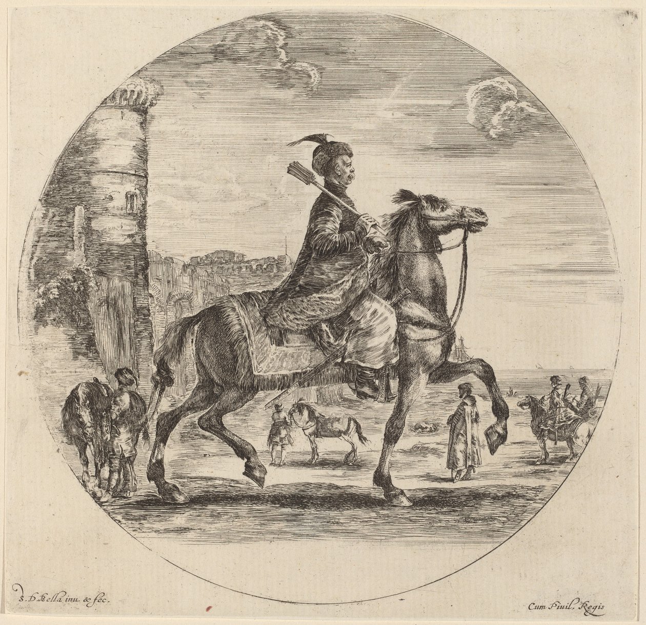 Poolse cavalerist door Stefano della Bella