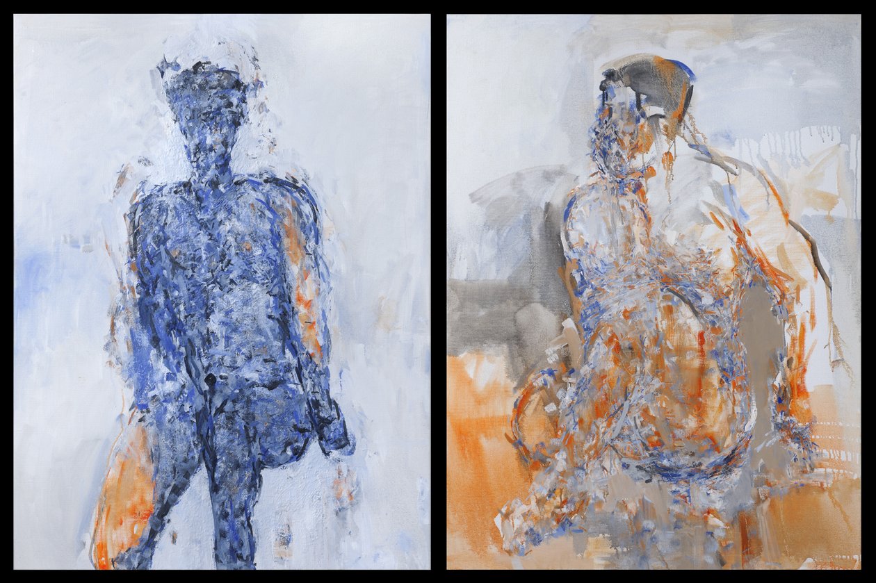 Diptiek van Duncan Hume dansend op 38-jarige leeftijd, 2011 door Stephen Finer