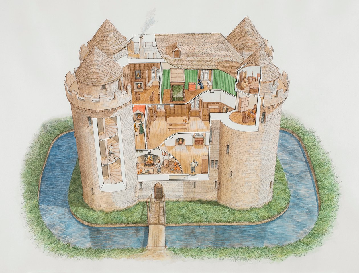 Kasteel Nunney, Somerset, 2006 door Stephen Conlin