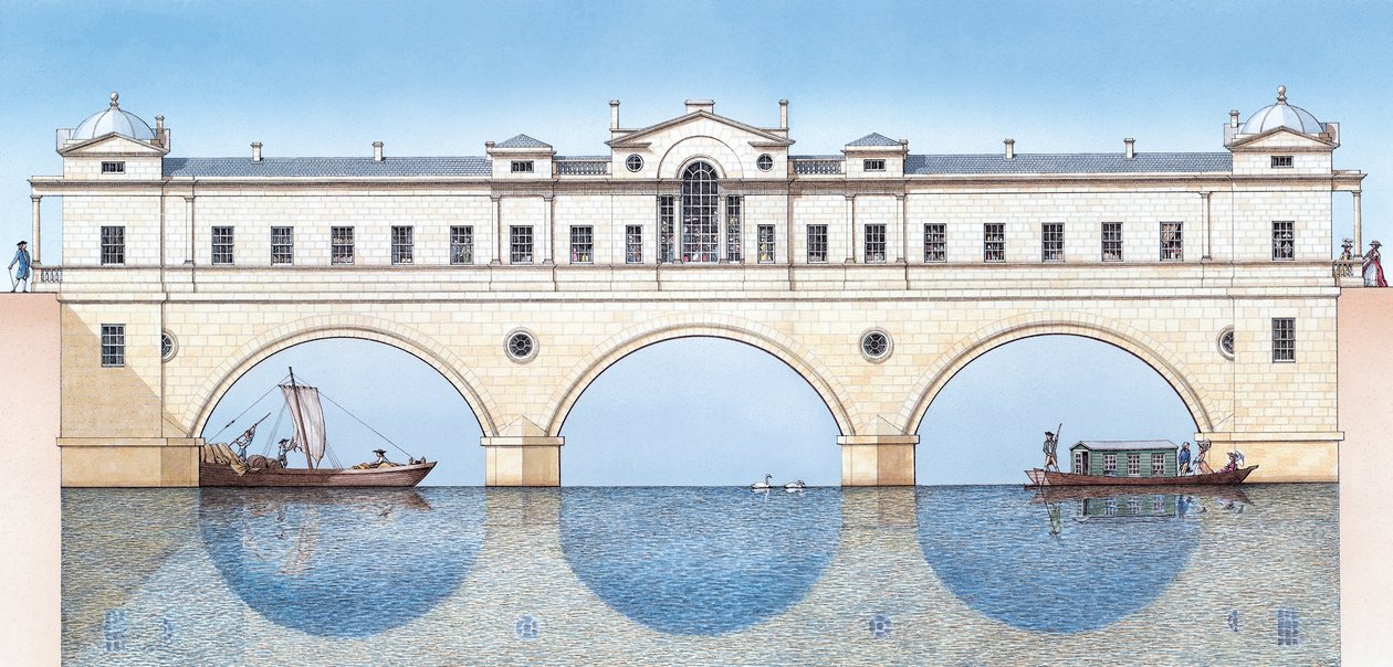 Pulteney Bridge, Bath, ca. 1774-1810 door Stephen Conlin