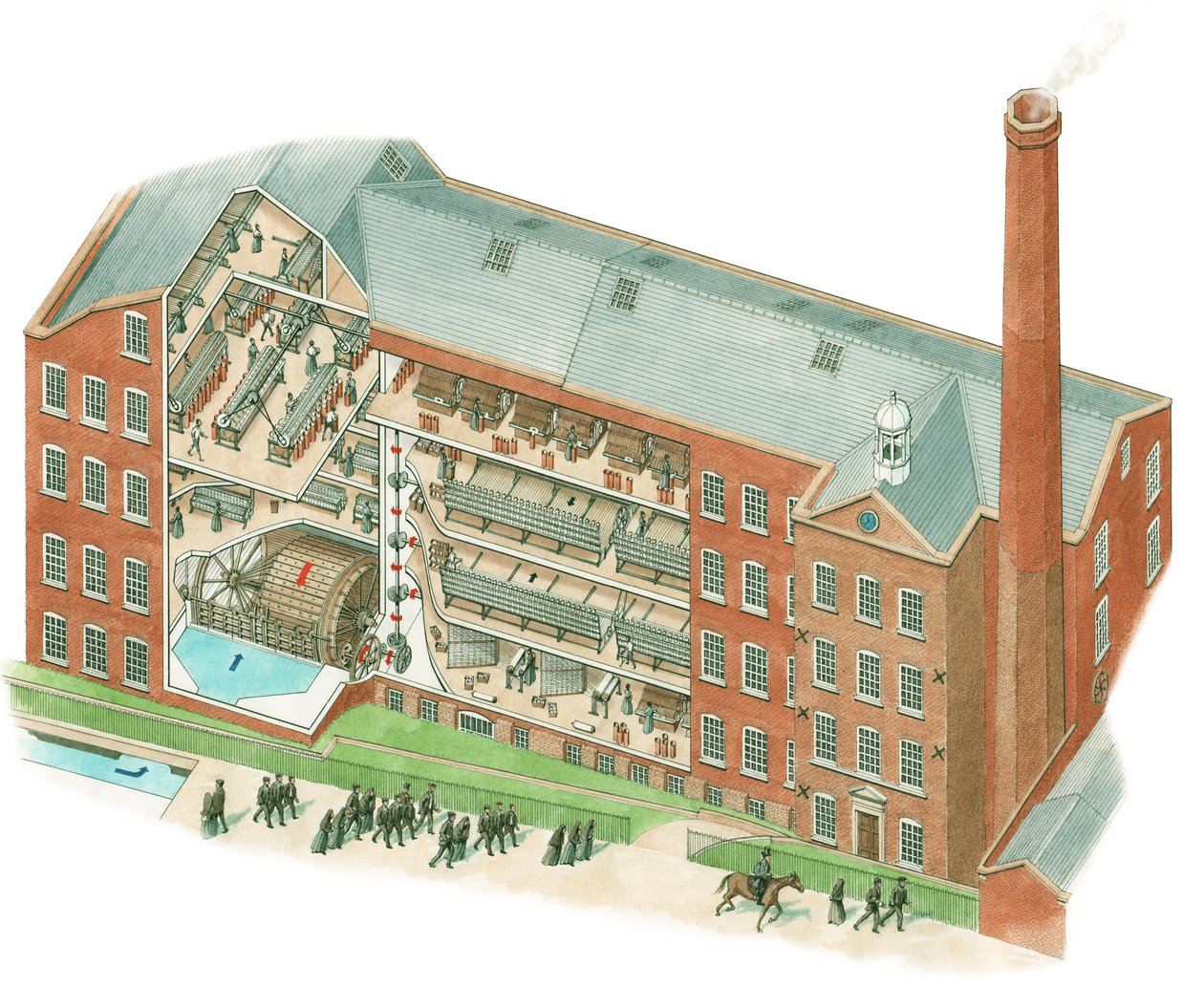 Quarry Bank Mill, Styal, Cheshire door Stephen Conlin