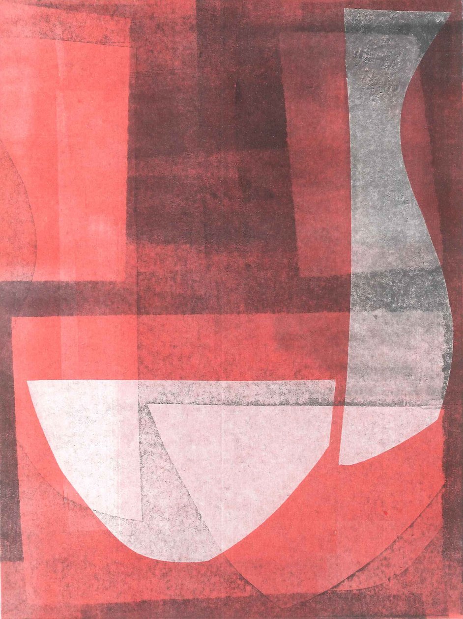 Kom  Kruik, 2015 (monoprint op papier) door Stephen Dow