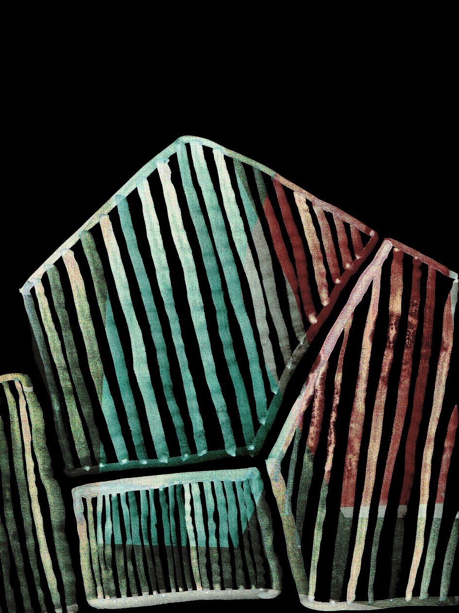 Monocollage 80, 2019 (digitaal) door Stephen Dow