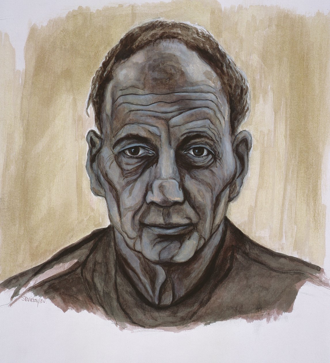 Portret van Frank Auerbach, 2002 door Stevie Taylor