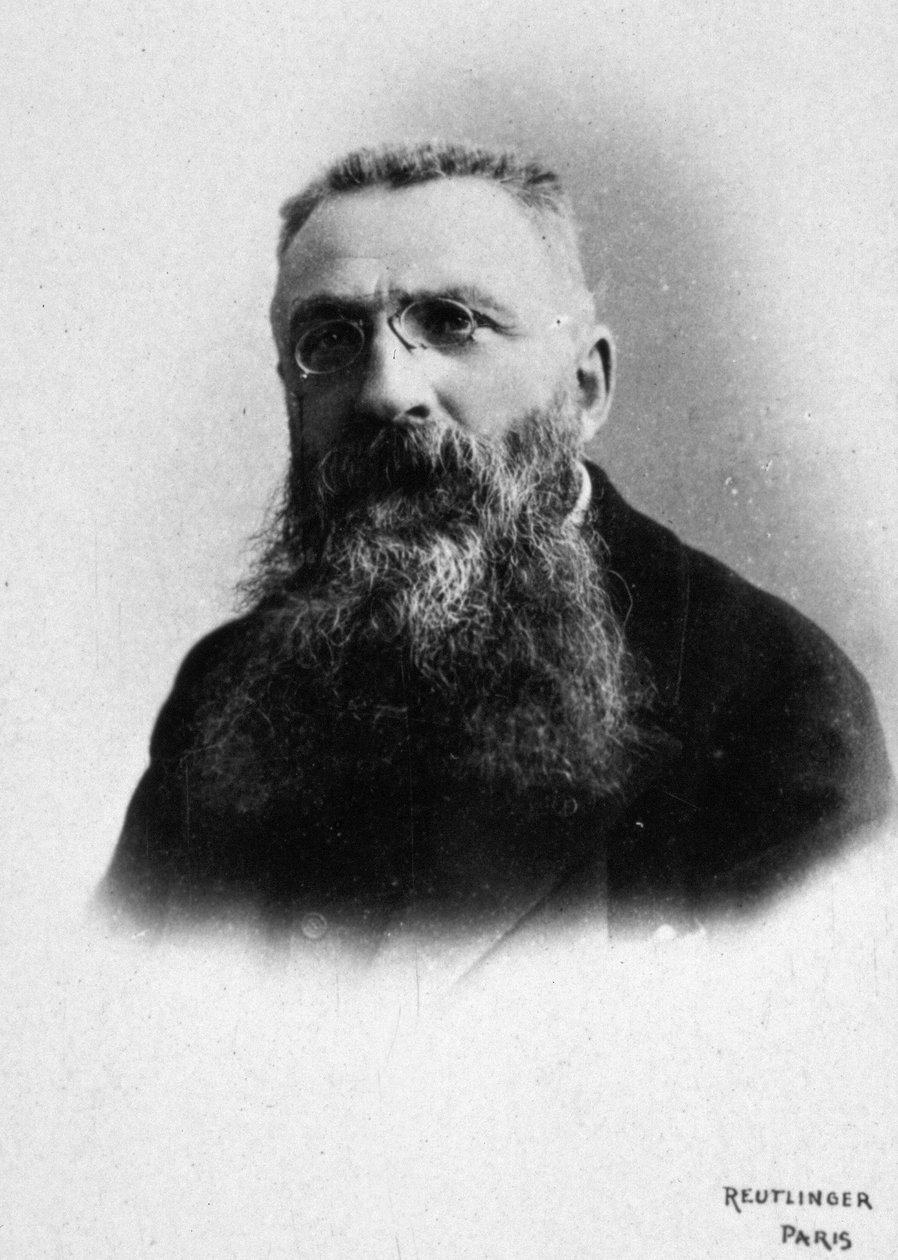 Auguste Rodin, ca. 1885-95 (zwart-wit foto) door Studio Reutlinger