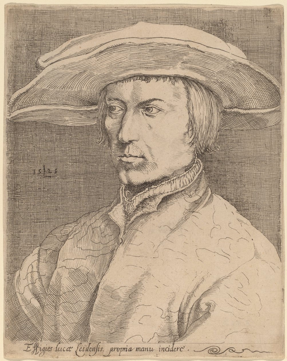 Zelfportret door Style of Lucas van Leyden after Albrecht Dürer