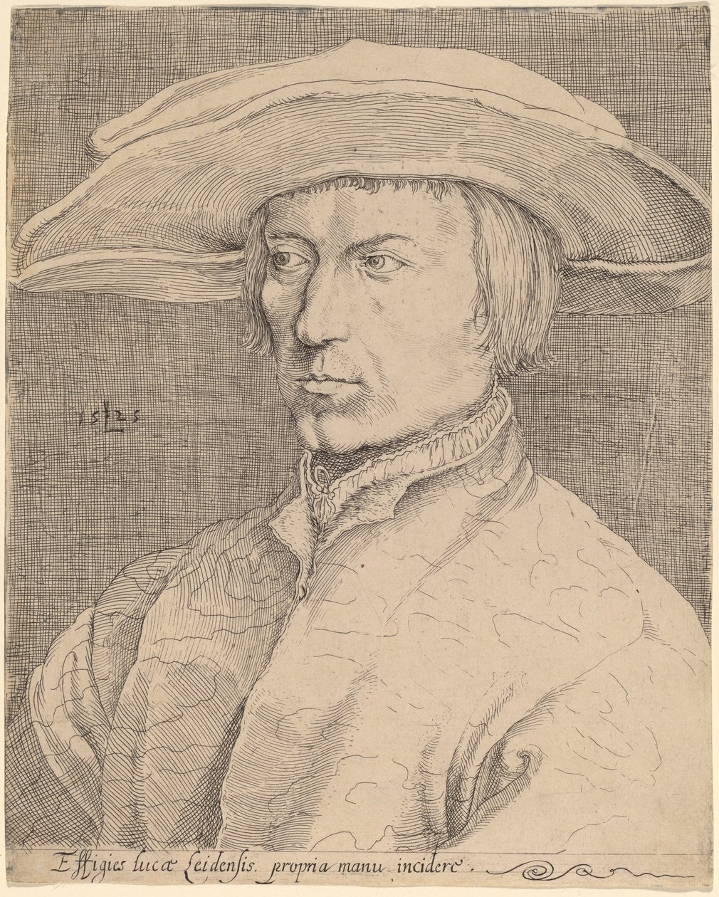 Zelfportret door Style of Lucas van Leyden after Albrecht Dürer