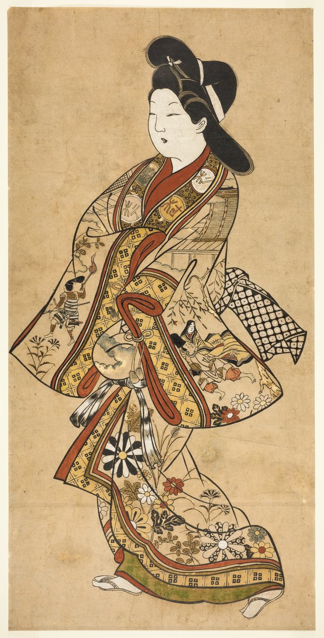 Een schoonheid die wandelt door Sugimura Jihei