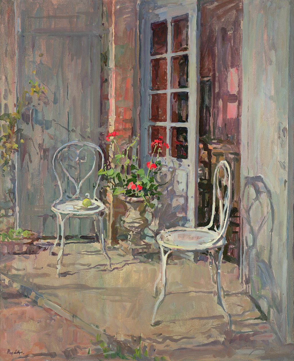 Terrasstoelen, Chateau de Mocques door Susan Ryder