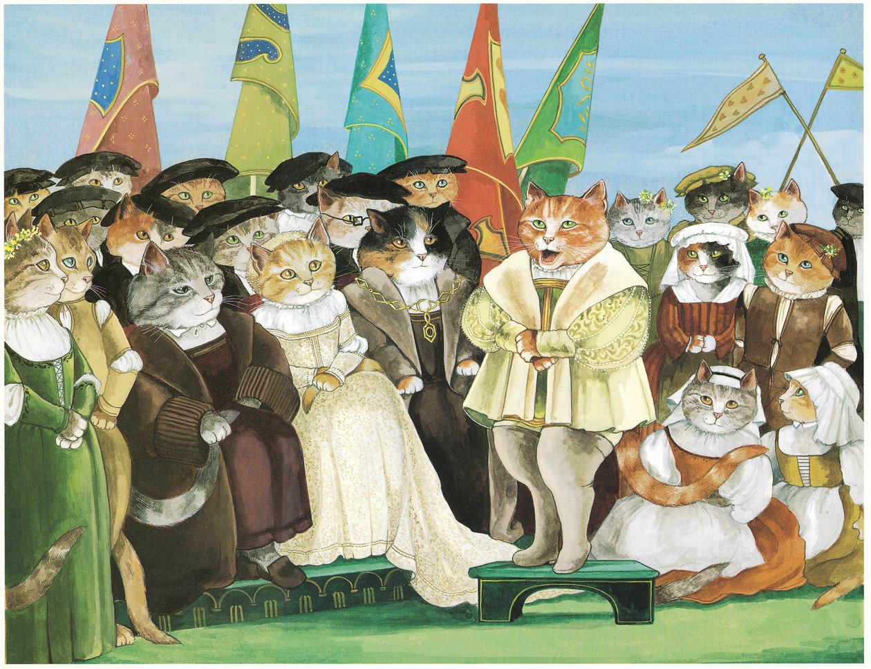 Illustratie uit Opera Cats (pub. 1997) door Susan Herbert