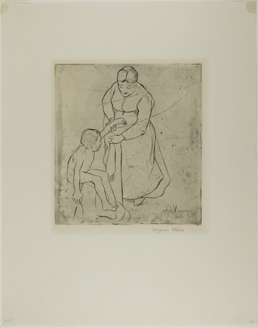 Grootmoeder en kind door Suzanne Valadon
