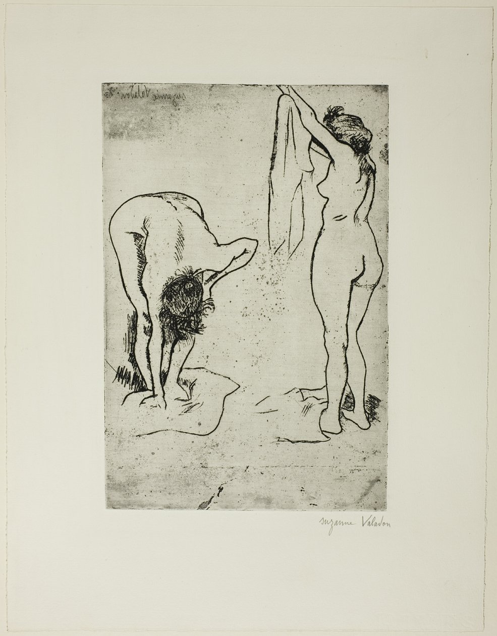 Twee vrouwen die zich afdrogen door Suzanne Valadon