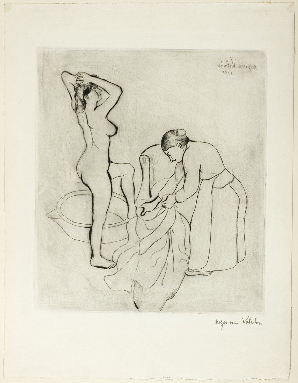 Vrouw bij Haar Bad door Suzanne Valadon