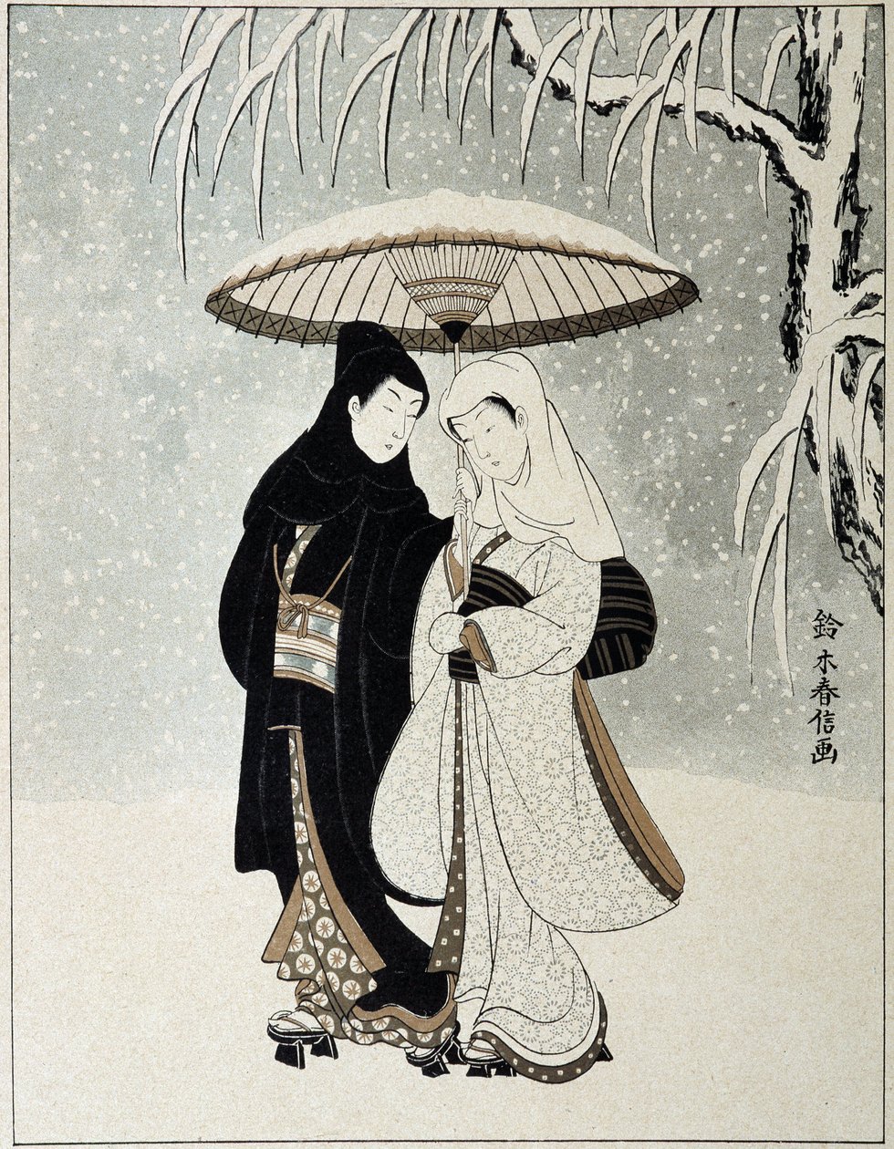 Jong stel in Artistiek Japan door Suzuki (after) Harunobu