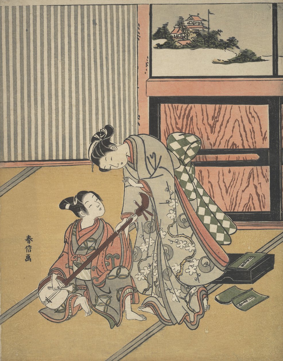 De Muziekles door Suzuki Harunobu