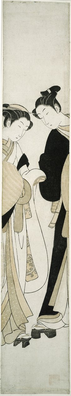 Twee Komuso door Suzuki Harunobu