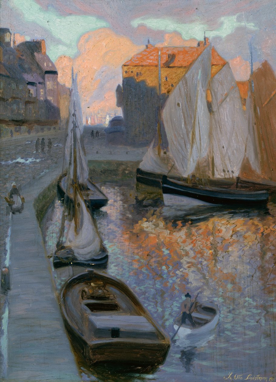 De Haven van Honfleur door Sven Otto Lindstrom