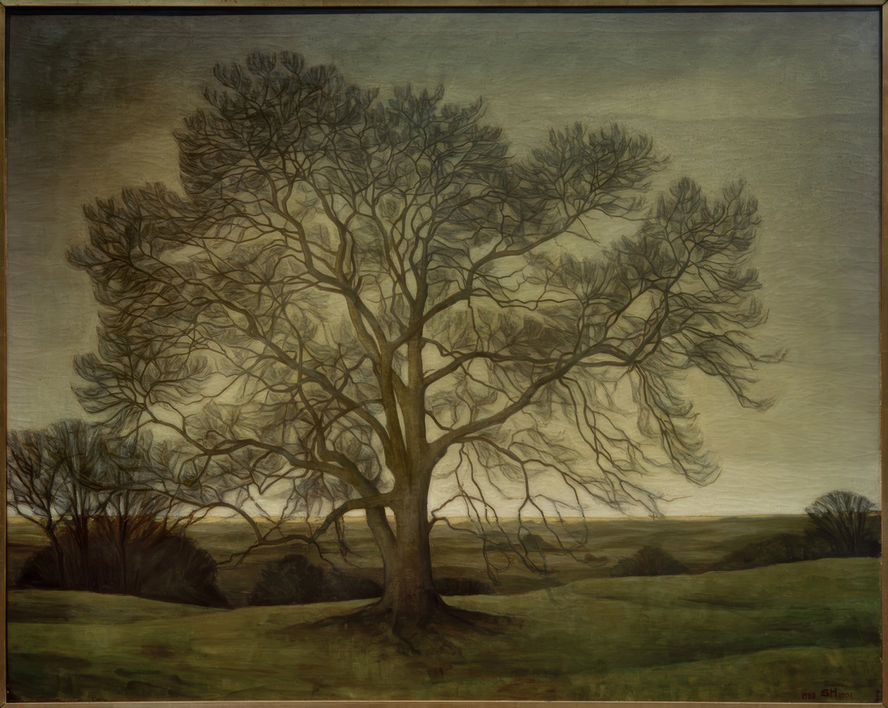 Landschap 1901 door Svend Hammershöi