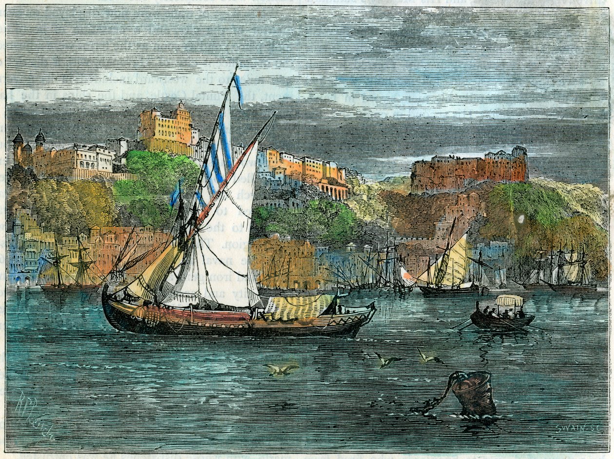 Uitzicht op Porto, Portugal, ca. 1880 door Swain