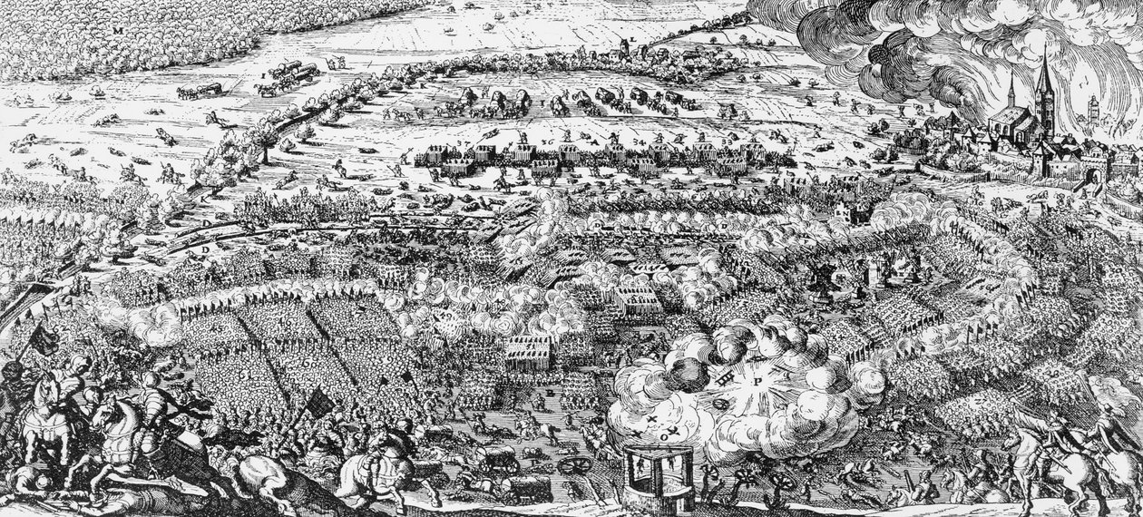 De Zweedse overwinning in de Slag bij Lützen, 1632 door Swedish School
