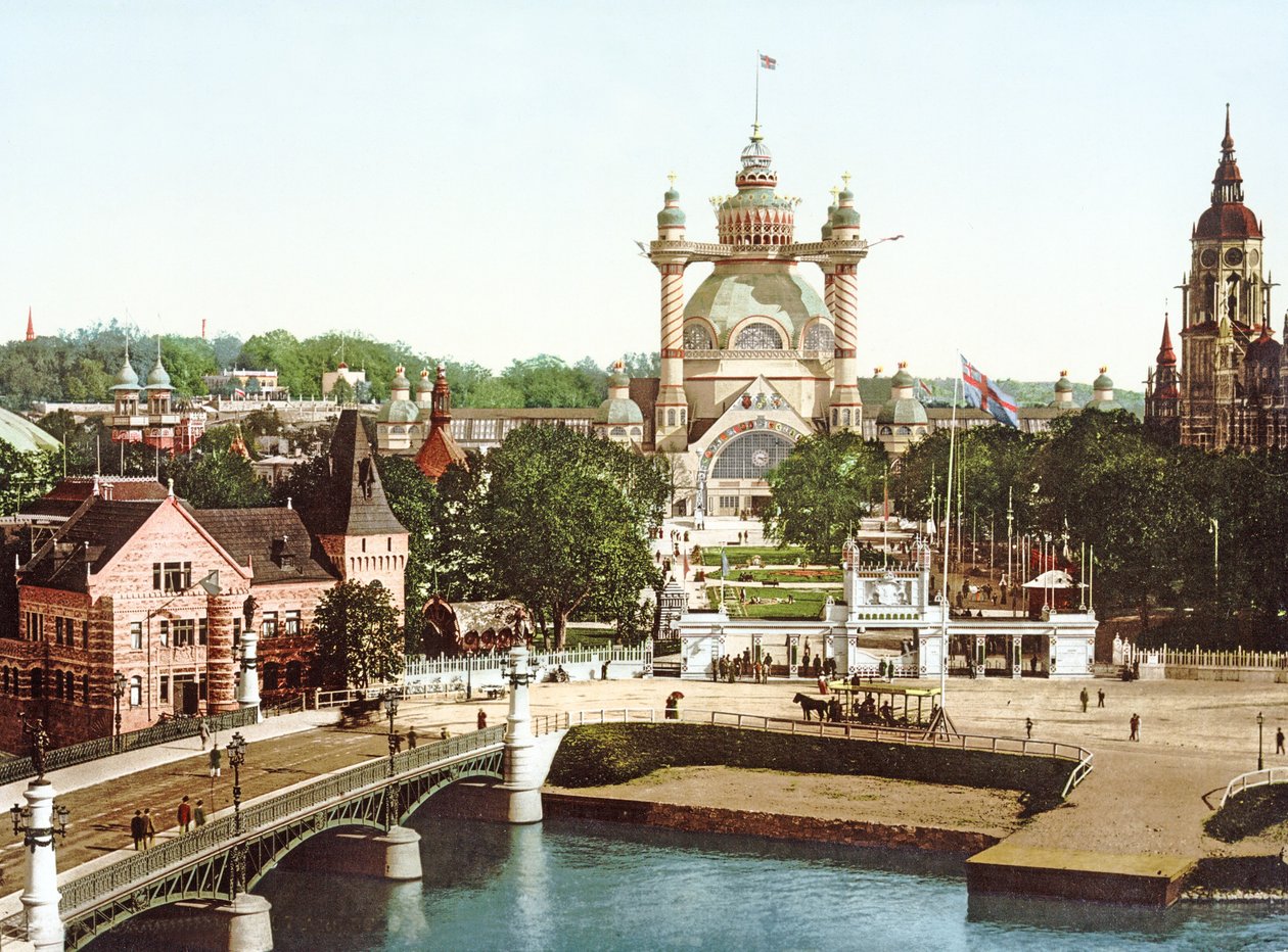 Uitzicht op Djurgården-eiland in Stockholm, 1897 door Swedish Photographer