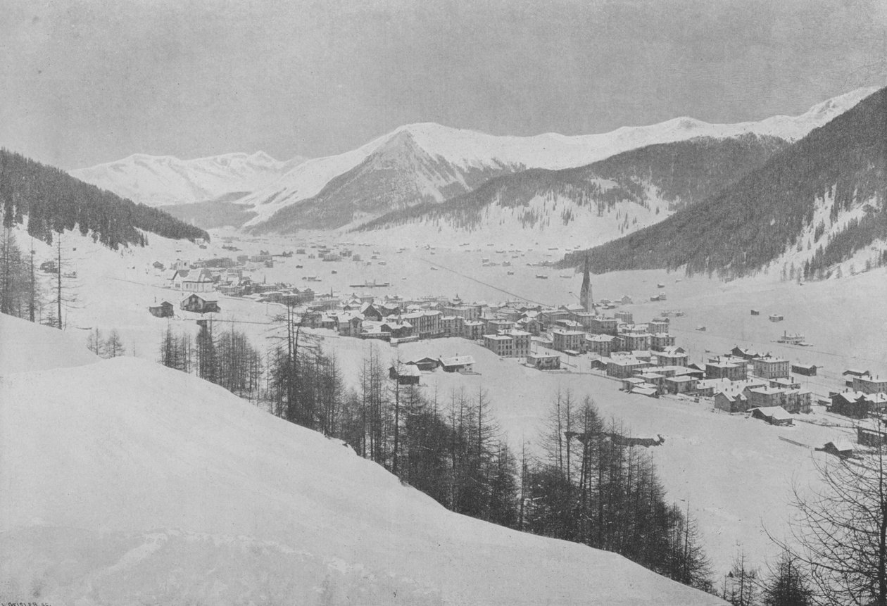 Davos-Platz en de Seehorn door Swiss Photographer