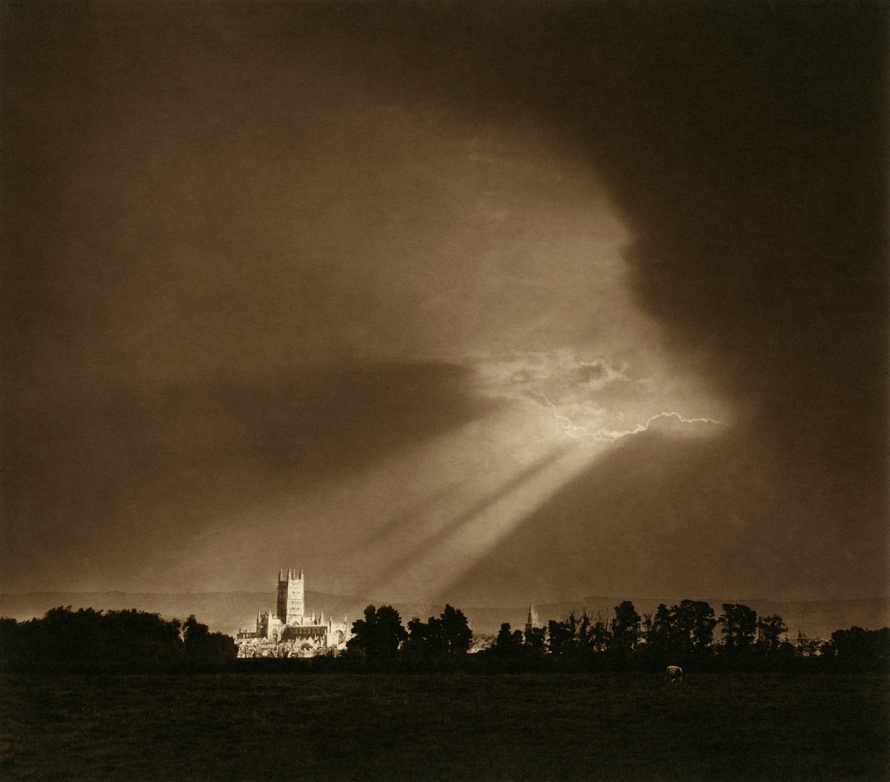 Kathedraal van Gloucester, Gloucestershire, 1900-1920 door Sydney Alfred Pitcher