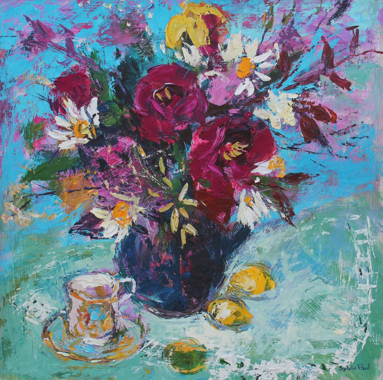 Stilleven met theekopje, 2013 door Sylvia Paul