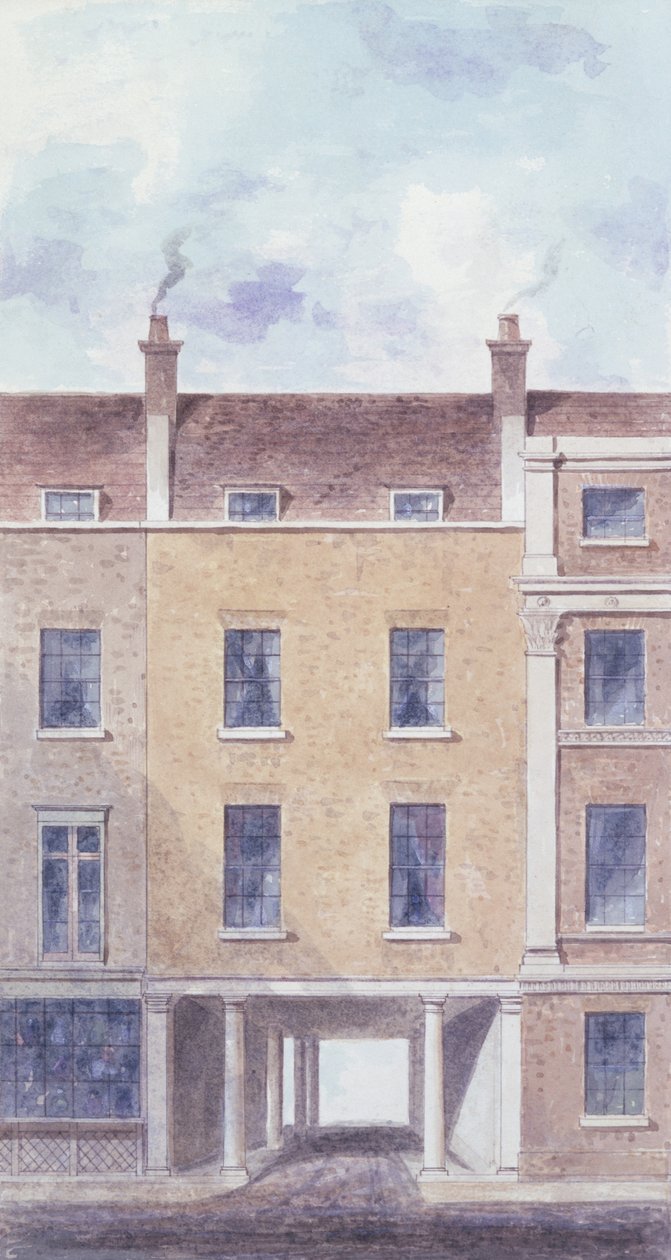 De oude ingang naar Scotland Yard, 1824 door T. Chawner