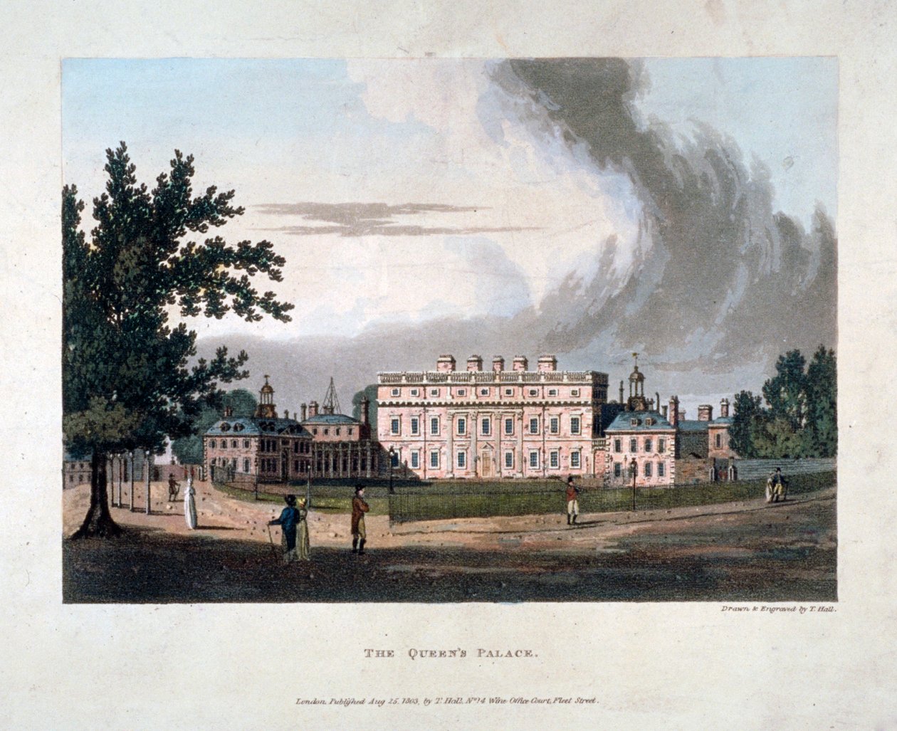 Buckingham House, Westminster, Londen door T Hall