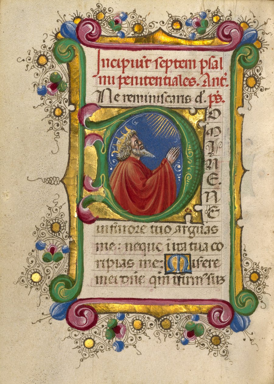 Begin D: David in gebed door Taddeo Crivelli