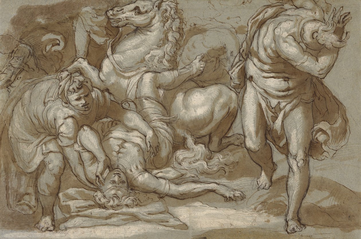 De bekering van Sint Paulus door Taddeo Zuccaro