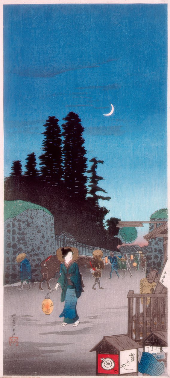 De grote poort in Yotsuya door Takahashi Hiroaki