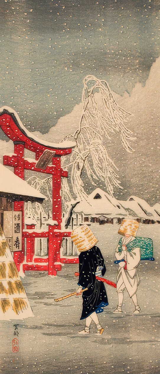Okabe in de sneeuw door Takahashi Hiroaki