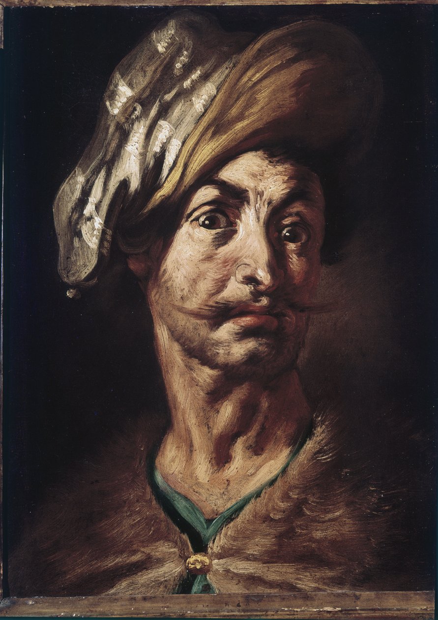 Mannenhoofd met tulband door Tanzio da Varallo