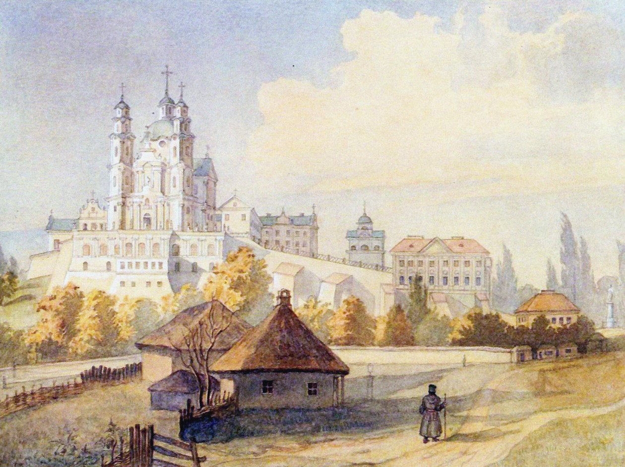 Heilige Dormitie Pochayiv Lavra door Taras Grigoryevich Shevchenko