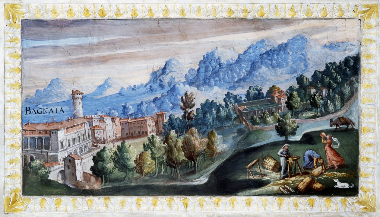 Uitzicht op Bagnaia door Tarquinio Ligustri