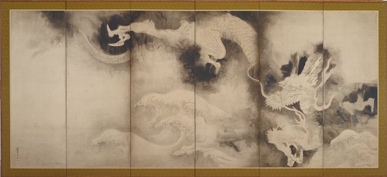 Draken en Wolken, Edo Periode door Tawaraya Sotatsu