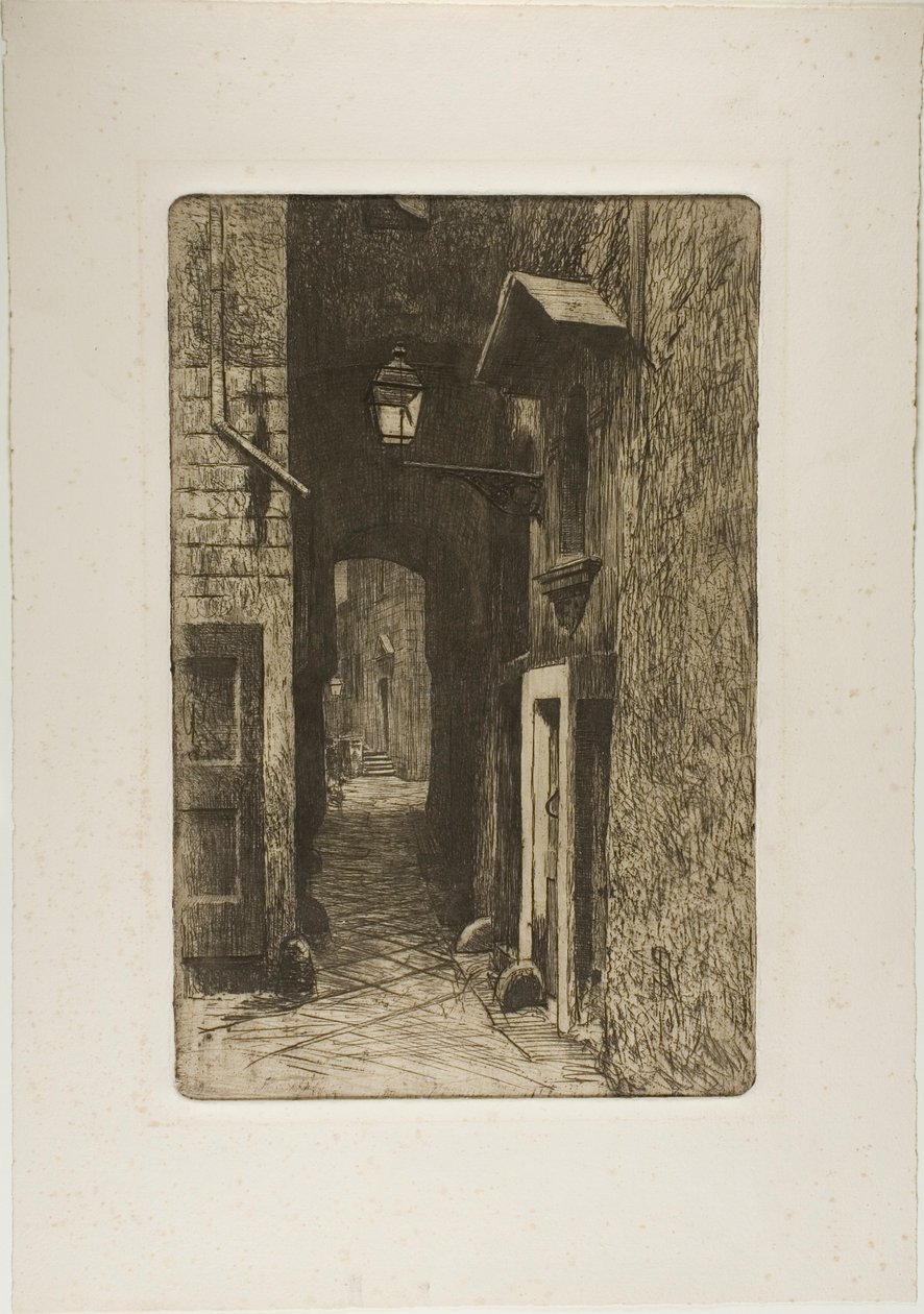 Via dei Cavalieri door Telemaco Signorini