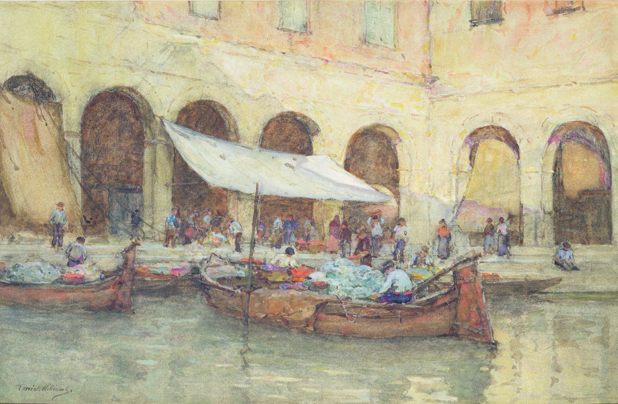 De Rialtomarkt, Venetië door Terrick Williams